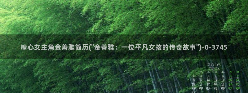 糖心vlog苹果轻量版：糖心女主角金善雅简历(\